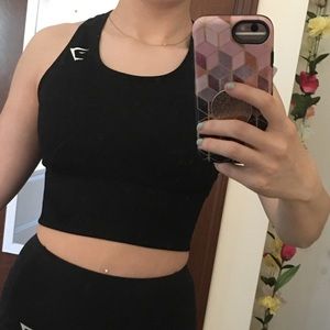 Gymshark Black bra top with cute back